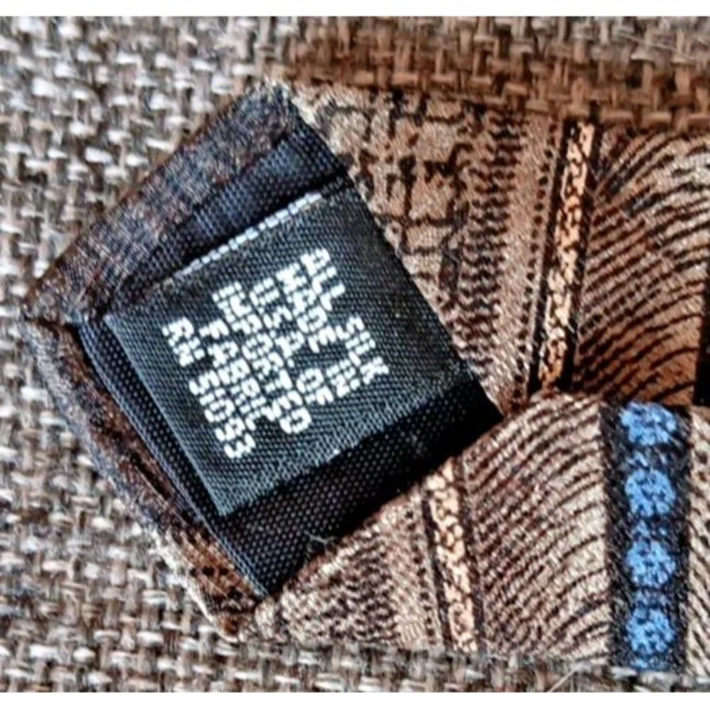 Tie 70s 80s 90s Y2K Mens Croft And Barrow Silk Gray Black Blue 4 Wide 59 Long